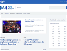 Tablet Screenshot of pr.agenciasebrae.com.br